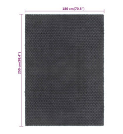 Tapis rectangulaire Anthracite 180x250 cm Coton