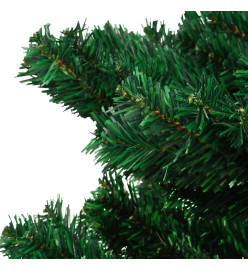 Arbre de Noël hélicoïdal pré-éclairé et support vert 180 cm PVC