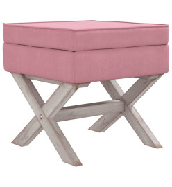 Tabouret de rangement Rose 45x45x49 cm Velours