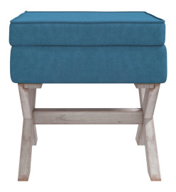 Tabouret de rangement Bleu 45x45x49 cm Velours