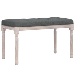 Banc Gris foncé 80x40x49 cm Tissu