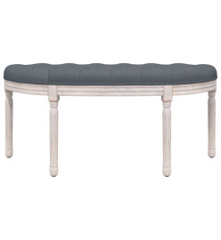 Banc Gris foncé 110,5x45x49 cm Velours