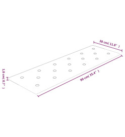 Panneaux muraux 12 pcs Cappuccino 90x30 cm Similicuir 3,24 m²