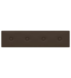 Panneaux muraux 12 pcs Marron 60x15 cm Similicuir 1,08 m²