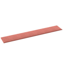 Panneaux muraux 12 pcs Rose 90x15 cm Velours 1,62 m²