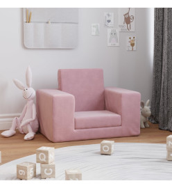 Canapé-lit pour enfants Rose Peluche douce