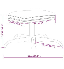 Repose-pied Violet 60x60x36 cm Tissu