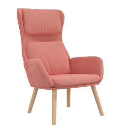 Chaise de relaxation Rose Velours