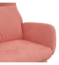 Chaise de relaxation Rose Velours