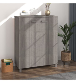 Armoire à chaussures HAMAR Gris clair 85x40x108 cm Pin massif