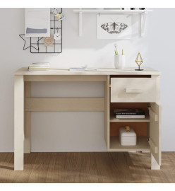 Bureau HAMAR Marron miel 113x50x75 cm Bois massif de pin