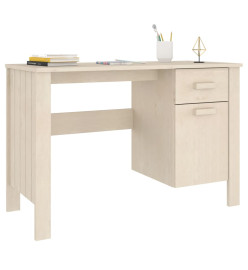 Bureau HAMAR Marron miel 113x50x75 cm Bois massif de pin