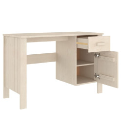 Bureau HAMAR Marron miel 113x50x75 cm Bois massif de pin