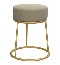 Tabouret rond Gris foncé Velours