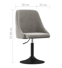 Tabouret de bar Gris clair Velours