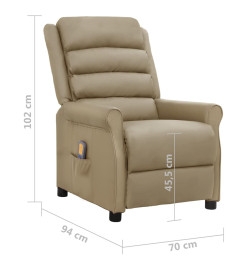 Fauteuil de massage Cappuccino Similicuir