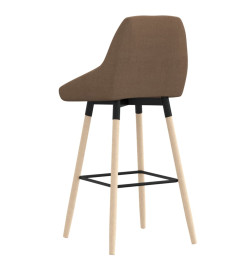 Tabourets de bar lot de 2 taupe tissu