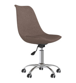 Chaise pivotante de bureau Taupe Tissu