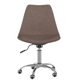 Chaise pivotante de bureau Taupe Tissu