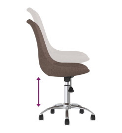 Chaise pivotante de bureau Taupe Tissu