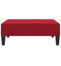 Repose-pied Rouge bordeaux 78x56x32 cm Velours