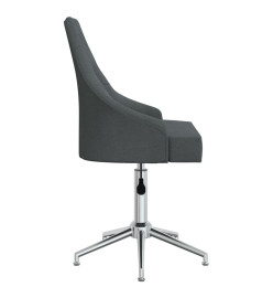 Chaise pivotante de bureau Gris foncé Tissu