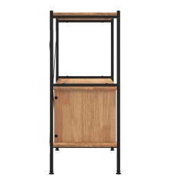 Étagère à 3 niveaux armoire 80x40x92 cm Acier bois d'ingénierie