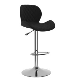 Tabourets de bar lot de 2 noir velours