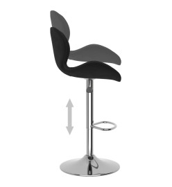 Tabourets de bar lot de 2 noir velours