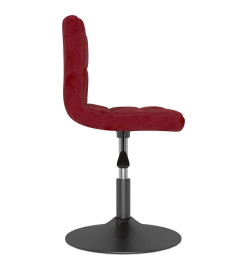 Tabouret de bar pivotant Rouge bordeaux Velours