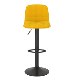 Tabourets de bar 2 pcs Jaune Velours