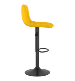 Tabourets de bar 2 pcs Jaune Velours