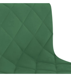 Chaises pivotantes à manger lot de 2 vert foncé velours