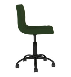 Chaise pivotante de salle à manger Vert foncé Velours