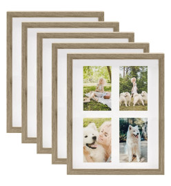 Cadres photo 3D 5pcs Bois foncé 28x35cm pour photos 4x(10x15cm)