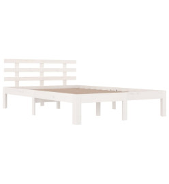 Cadre de lit Blanc Bois massif 120x200 cm