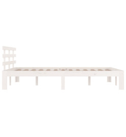 Cadre de lit Blanc Bois massif 120x200 cm