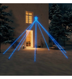 Lumières d'arbre de Noël Intérieur/Extérieur 576 LED bleu 3,6 m