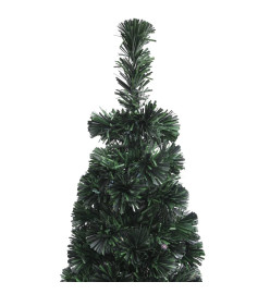 Arbre de Noël artificiel mince et support 210 cm fibre optique