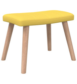 Chaise de relaxation avec tabouret Jaune moutarde Tissu