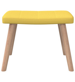 Chaise de relaxation avec tabouret Jaune moutarde Tissu