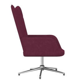 Chaise de relaxation avec tabouret Violet Tissu