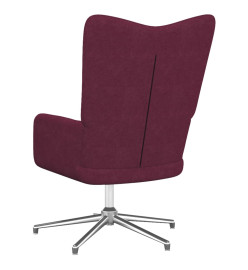 Chaise de relaxation avec tabouret Violet Tissu