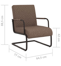 Chaise cantilever Marron foncé Similicuir