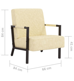 Fauteuil Crème Similicuir