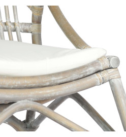 Chaise en rotin Gris Lin