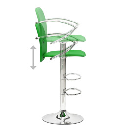 Tabourets de bar lot de 2 vert cuir artificiel