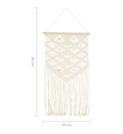 Cintre mural en macramé 40x80 cm Coton