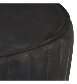 Tabouret de bar Noir Cuir véritable