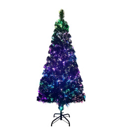 Sapin de Noël artificiel avec support vert 240 cm fibre optique